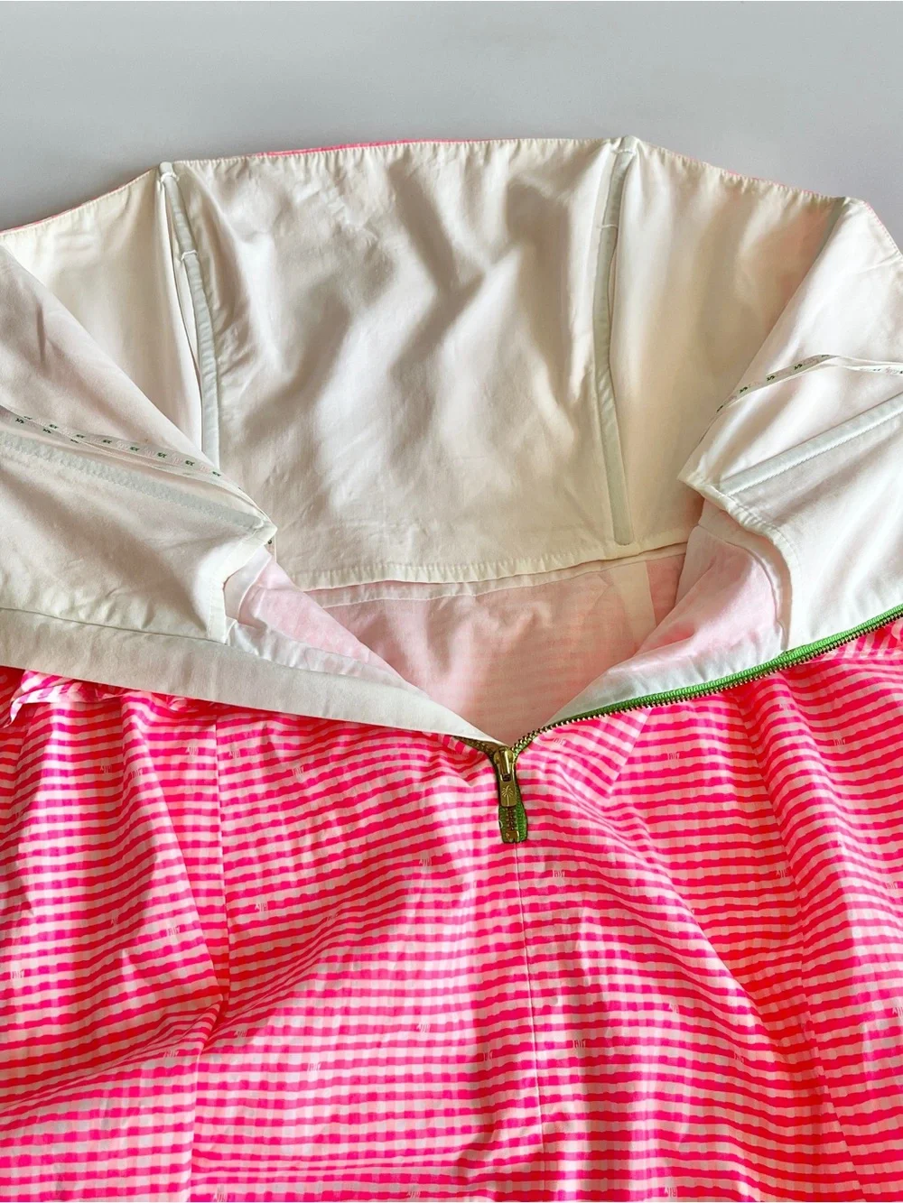 Lilly Pulitzer strapless pink gingham dress womens 8 Lowe seersucker preppy mini - Picture 8 of 14
